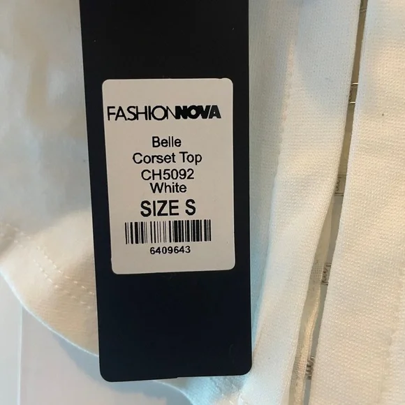 Fashion Nova White Corset Crop Top - Picture 5 of 7